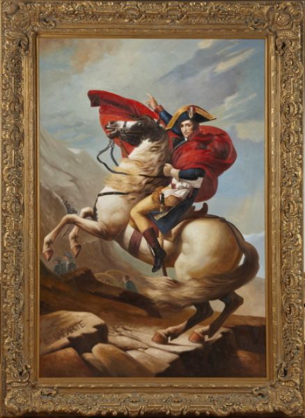 Napoleon Crossing The Alps By Jacques Louis David After Artist At St