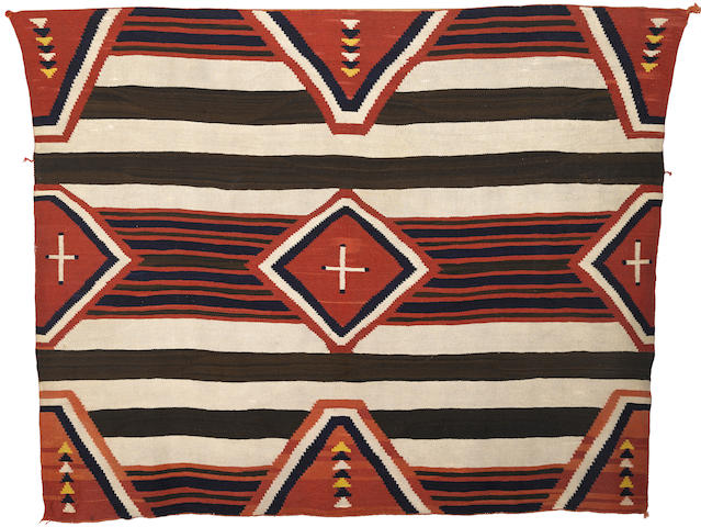 A Navajo late classic chief's blanket