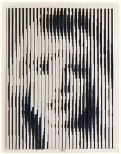 Michèle Yvaral digitalisée, 1980 (portrait de la femme de l'artiste) by ...