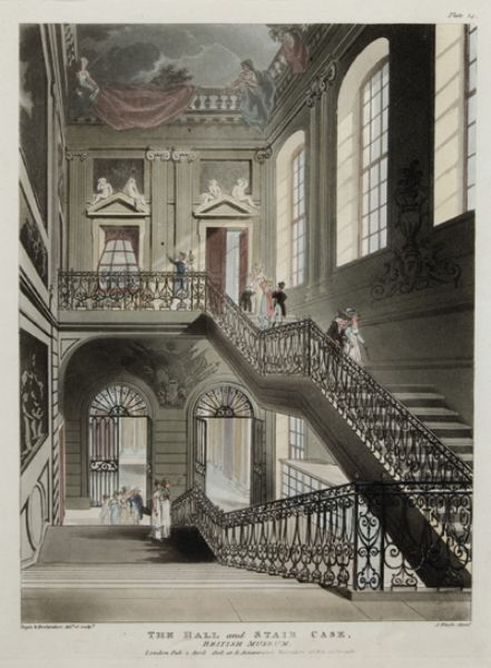 The Hall and The Staircase, British Museum by Thomas Rowlandson And ...