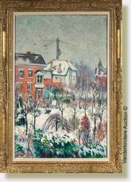 Parc sous la neige by CRETEN artist at Hôtel de Ventes