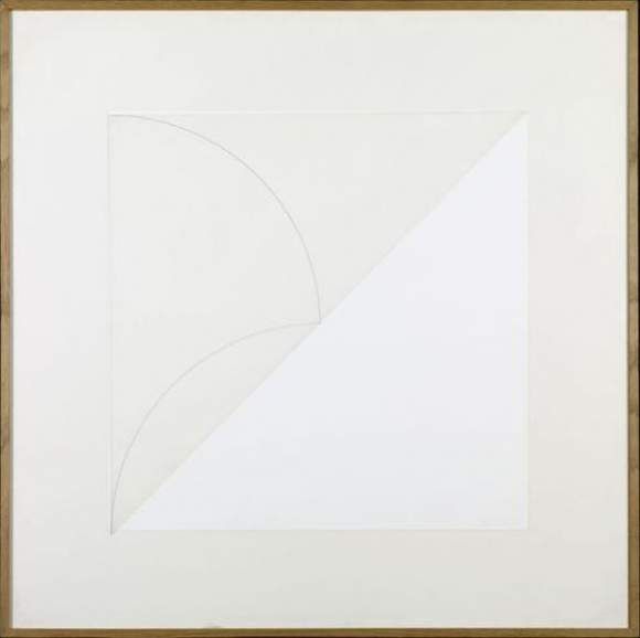 PLIAGE A 45° D'UN DEMICERCLE PASSANT PAR LE MILIEU DU CARRE by