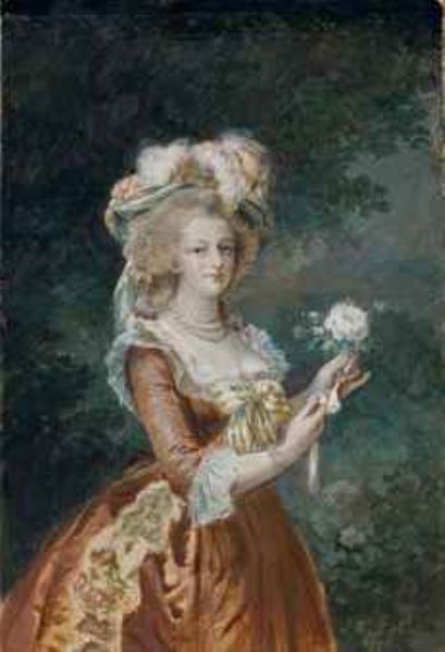 Portrait de Marie-Antoinette à la rose by Jean Baptiste Mallet artist ...