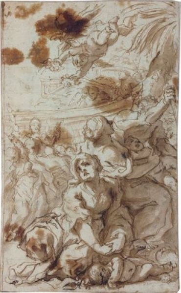 Martyrs au Colisée, ou le massacre des Innocents by Baldassare