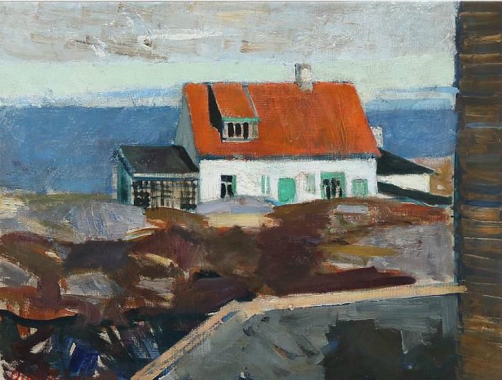 Scene from Bornholm by Olaf Rude artist at Bruun Rasmussen auction ...