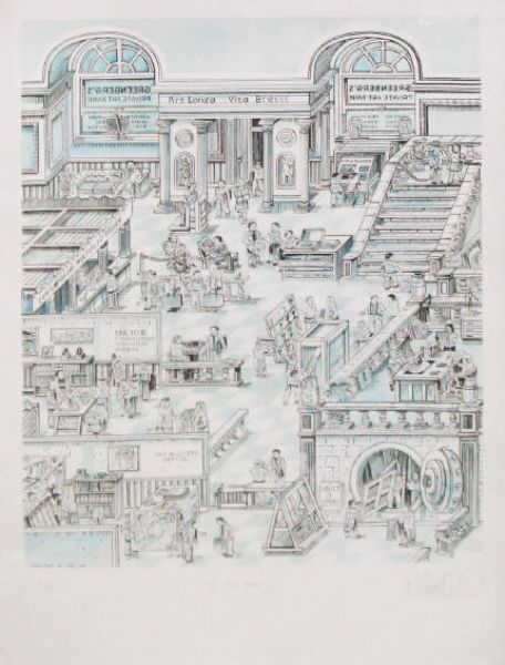 The art bank by Adam Dant artist at Lots Road Auctions auction house ...