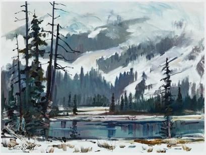 Burstall Lake, Kananaskis, Alberta By Bruce Le Dain Artist At 