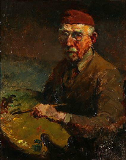 The artist's self-portrait. by Gustav Frederick Goetsch artist at Bruun ...