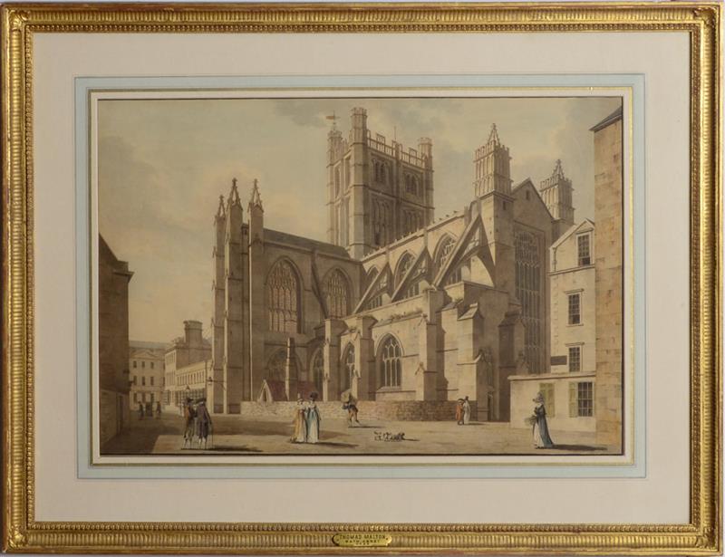 VIEW OF BATH ABBEY, SOMERSET, FROM THE SOUTH EAST by Thomas Malton ...