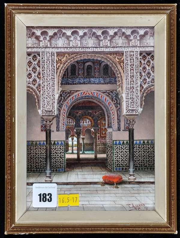the interior of the Alhambra Palace by T Aceves artist at ANDERSON