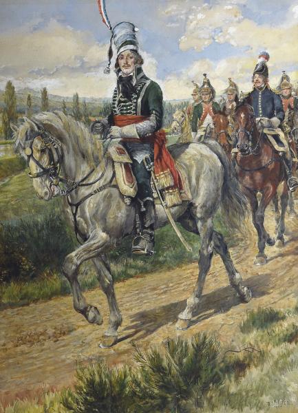 Le général Marceau à la tête du 11e régiment de chasseurs à cheval by