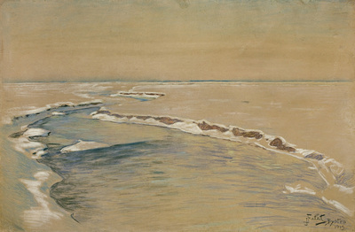 RIVER IN WINTER, 1919