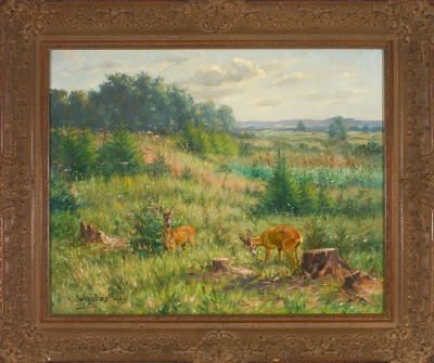 rehbock-und-ricke-am-waldrand-vor-weiter-landschaft