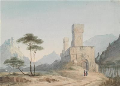 italian-landscape-with-ruins-of-an-old-fortress