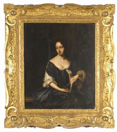 portrait-of-a-lady-seated-with-her-pet-whippet